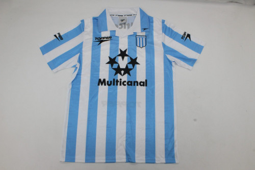Retro Jersey 1997-1998 Argentina Racing Club 14 Home Soccer Jersey Vintage Football Shirt