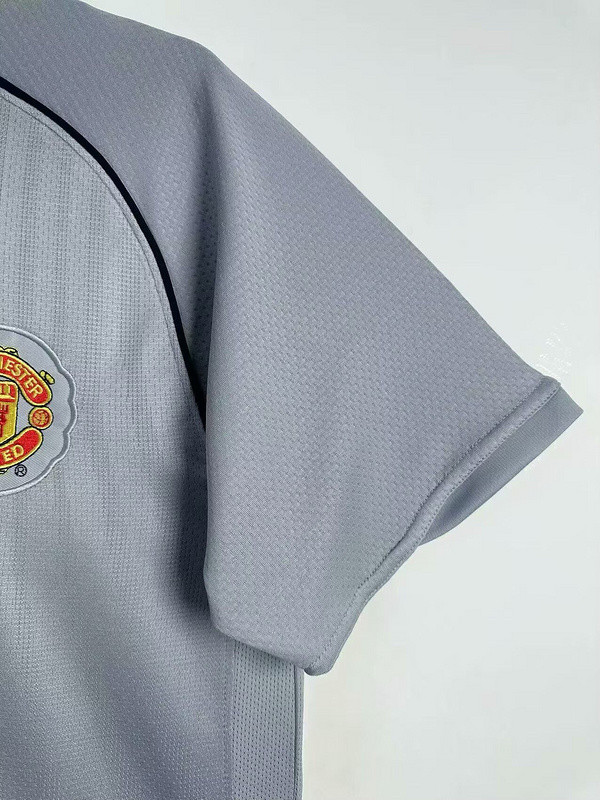 Retro Jersey 2007-2008 Manchester United Grey Goalkeeper Vintage Soccer Jersey