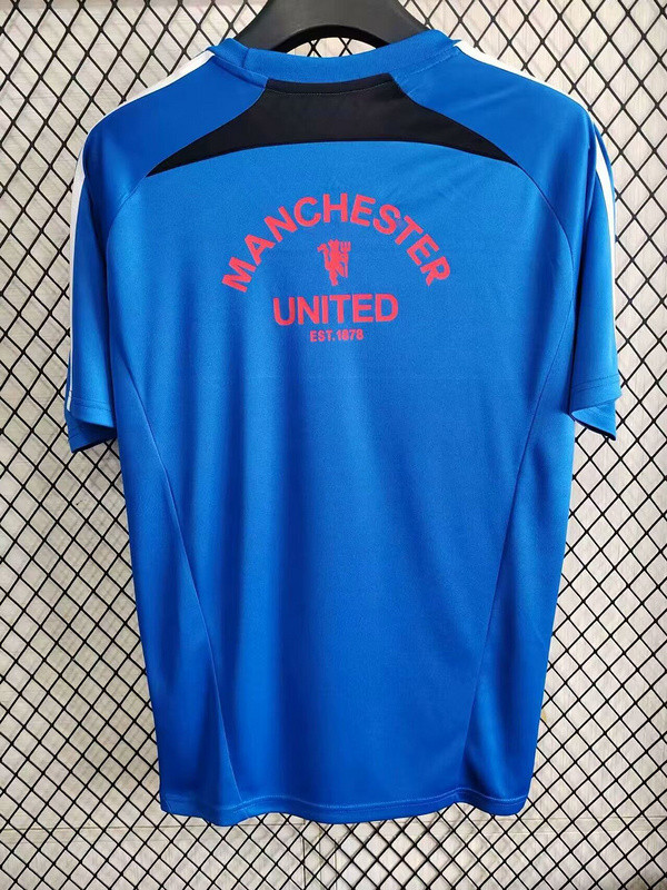 Fan Version 2025-2026 Manchester United Blue Soccer Training Jersey Football Top