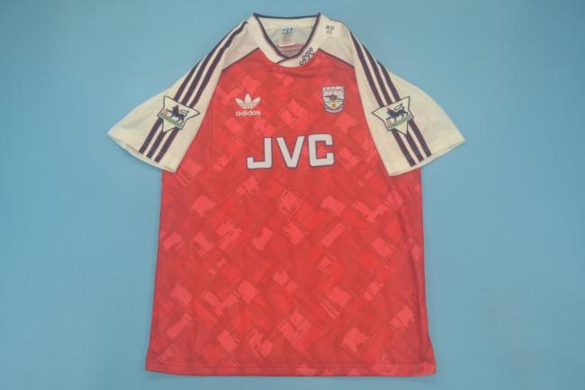 with EPL Patch Retro Jersey 1990-1992 Arsenal Home Soccer Jersey Vintage Football Shirt