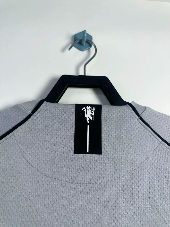 Retro Jersey 2007-2008 Manchester United Grey Goalkeeper Vintage Soccer Jersey