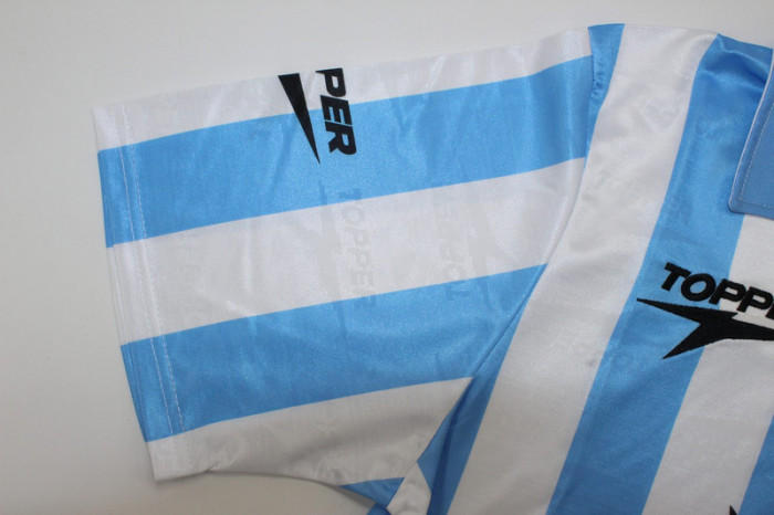 Retro Jersey 1997-1998 Argentina Racing Club 14 Home Soccer Jersey Vintage Football Shirt