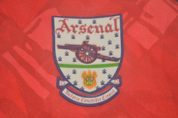with EPL Patch Retro Jersey 1990-1992 Arsenal Home Soccer Jersey Vintage Football Shirt