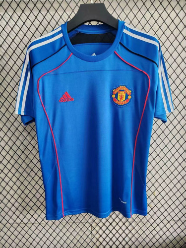Fan Version 2025-2026 Manchester United Blue Soccer Training Jersey Football Top