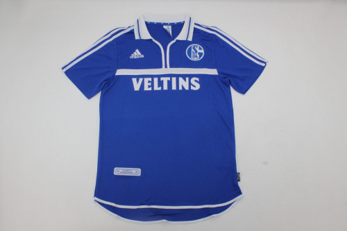 Retro Jersey 2000-2002 Schalke 04 Sand 11 Home Soccer Jersey Vintage Football Shirt