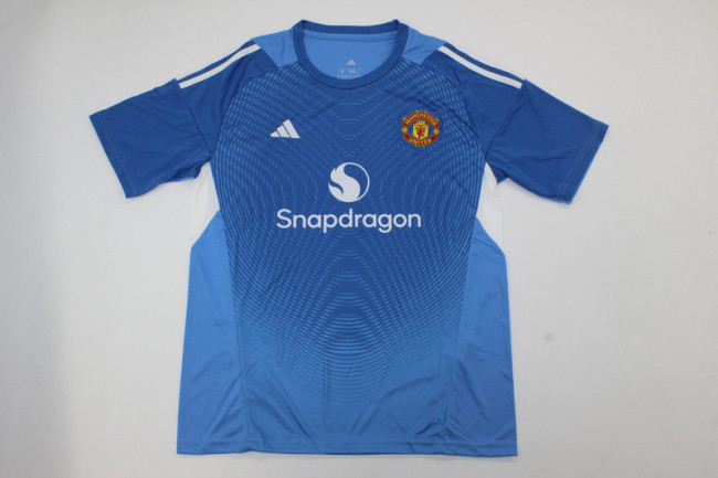 Fans Version 2025-2026 Manchester United Blue Goalkeeper Soccer Jersey Man United Football Shirt