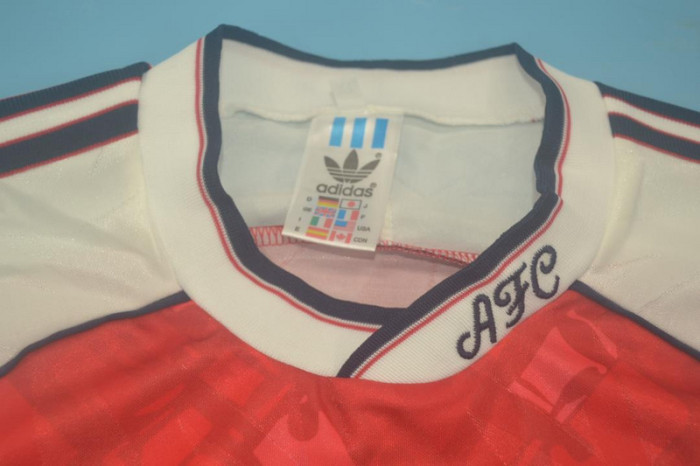with EPL Patch Retro Jersey 1990-1992 Arsenal Home Soccer Jersey Vintage Football Shirt