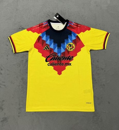 Fan Version 2025-2026 Club America Aguilas Yellow Souvenir Edition Soccer Jersey Football Shirt