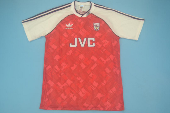 Retro Jersey 1990-1992 Arsenal 8 Home Red Soccer Jersey Vintage Football Shirt