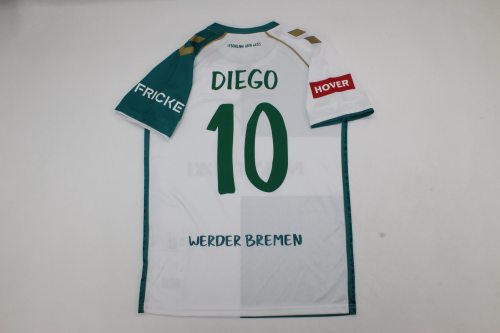 Fan Version 2025-2026 Werder Bremen DIEGO 10 Green/White Special Edition Soccer Jersey Football Shirt