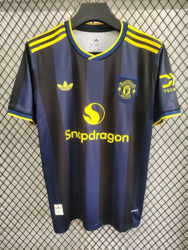 Fan Version 2025-2026 Manchester United Dark Blue Soccer Training Jersey Football Top