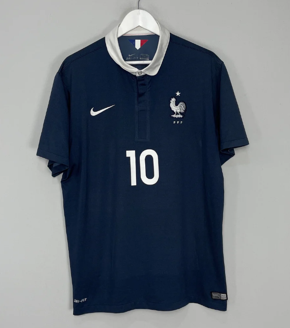 Retro Jersey 2014 France BENZEMA 10 Home Soccer Jersey Vintage Football Shirt