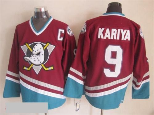 Men's Anaheim Ducks KARIYA 9 Jersey NHL Shirt