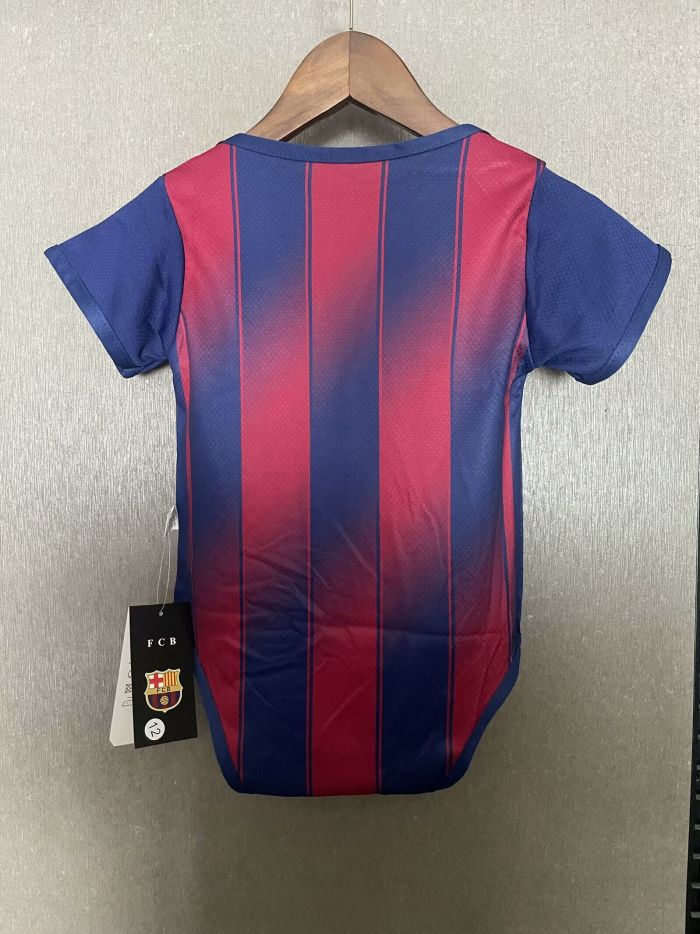 Baby Cloth 2025-2026 Barcelona Home Soccer Jersey Baby Onesies