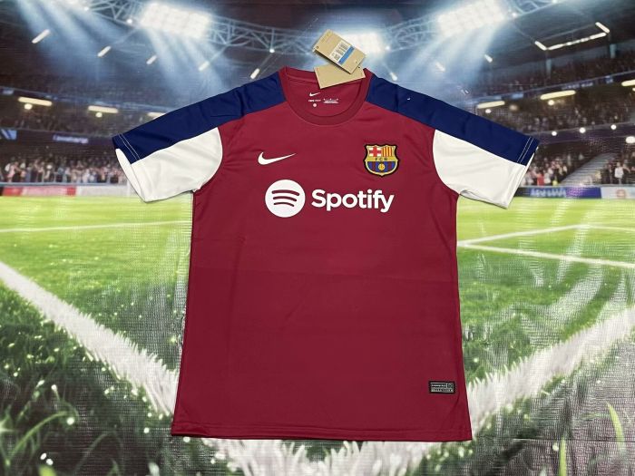 Barca Camisetas de Futbol Fans Version 2025-2026 Barcelona Red Soccer Training Jersey