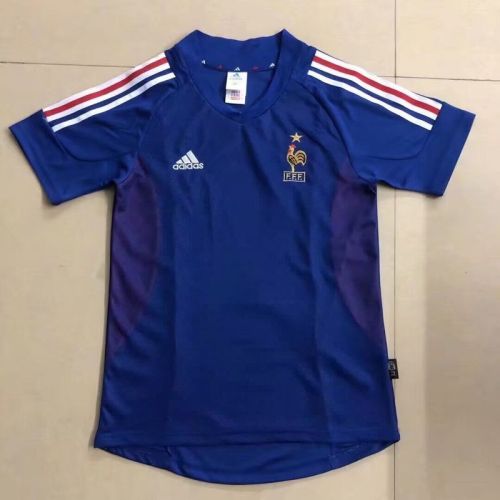 Retro Jersey 2002 France Home Soccer Jersey Vintage Football Shirt