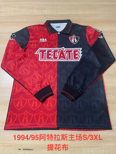 Long Sleeve Retro Jersey 1994-1995 Club Atlas Home Soccer Jersey Football Shirt