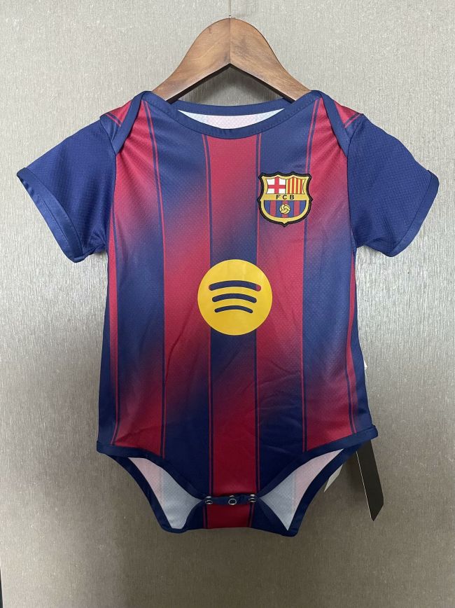 Baby Cloth 2025-2026 Barcelona Home Soccer Jersey Baby Onesies