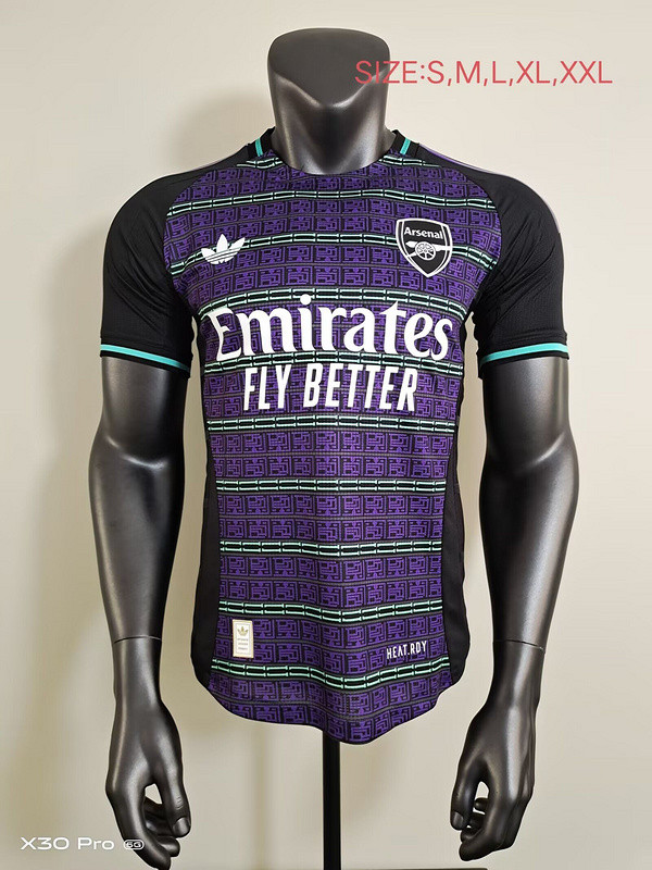 Player Version 2025-2026 Arsenal Purple Footbal Shirt Soccer Training Jersey