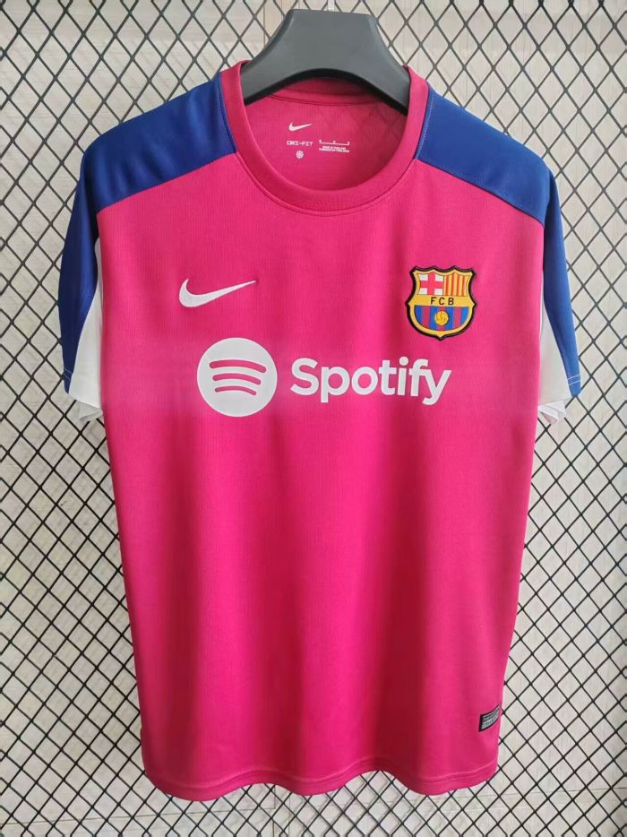 Barca Camisetas de Futbol Fans Version 2025-2026 Barcelona Pink Soccer Training Jersey
