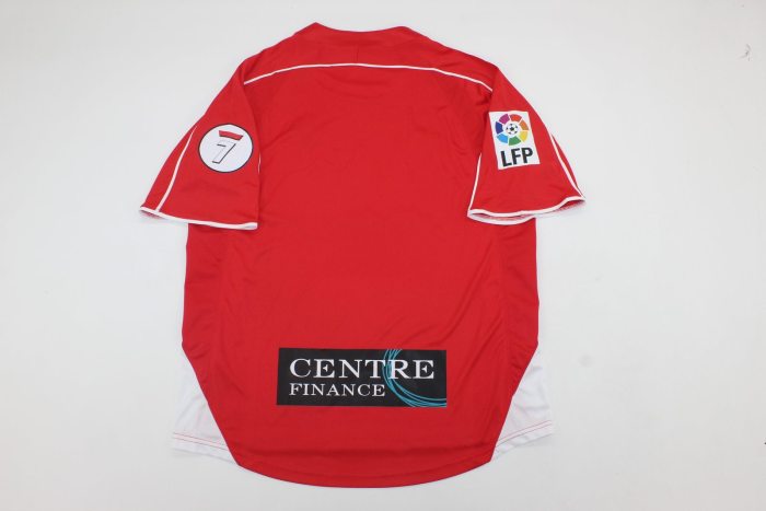 with Sponor Logo+Big LFP Patch Retro Jersey 2007-2008 Real Murcia Home Soccer Jersey Real Football Shirt