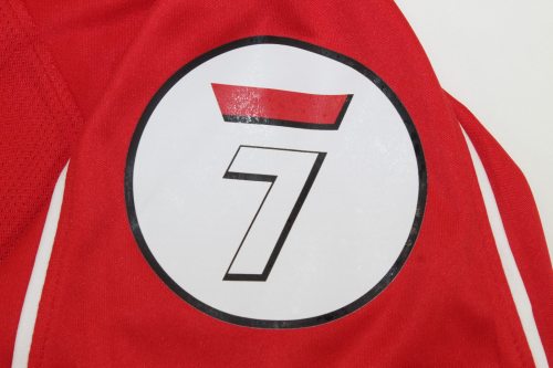 with Sponor Logo+Big LFP Patch Retro Jersey 2007-2008 Real Murcia JUAN L.M. 19 Home Soccer Jersey Real Football Shirt