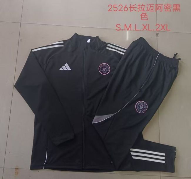 2025-2026 Inter Miami Black Soccer Training Jacket Football Jacket and Pants