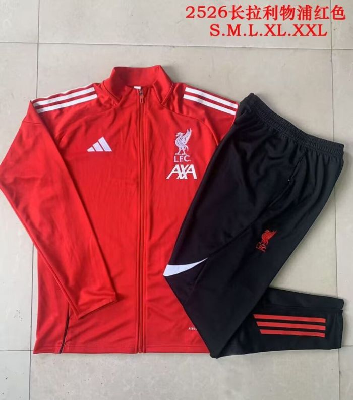 2025-2026 Liverpool Red  Soccer Training Jacket Football Jacket and Pants
