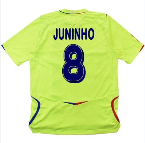 Retro Jersey 2008-2009 Lyon JUNINHO 8 Third Away Green Soccer Jersey Vintage Olympique Lyonnais Football Shirt
