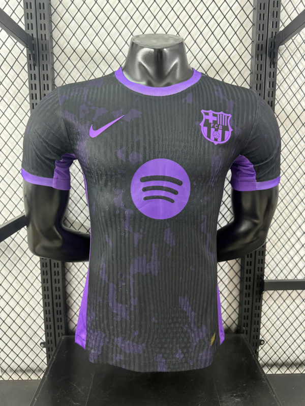 Barca Camisetas de Futbol Player Version 2025-2026 Barcelona Black/Purple Soccer Jersey