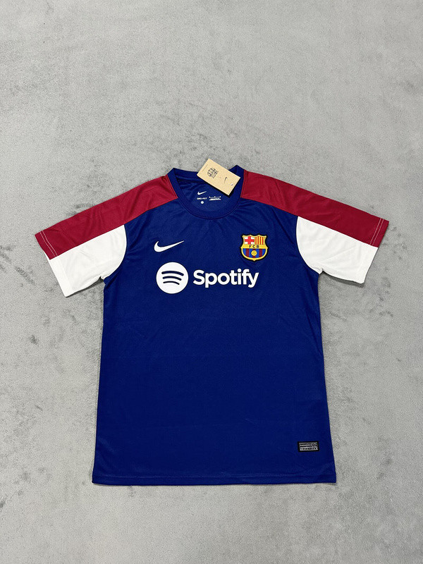 Barca Camisetas de Futbol Fans Version 2025-2026 Barcelona Dark Blue Soccer Training Jersey