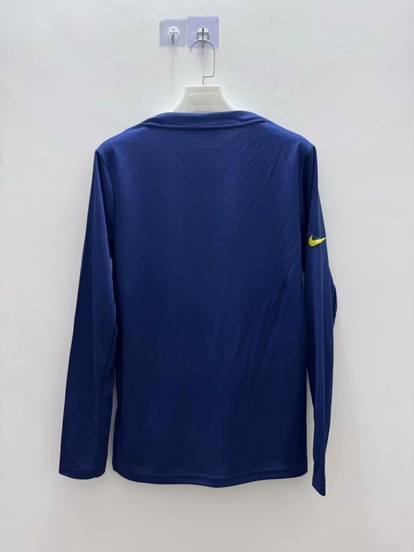 Long Sleeve 2025-2026 Atletico Madrid Dark Blue/Yellow Soccer Training Jersey Vintage Football Shirt