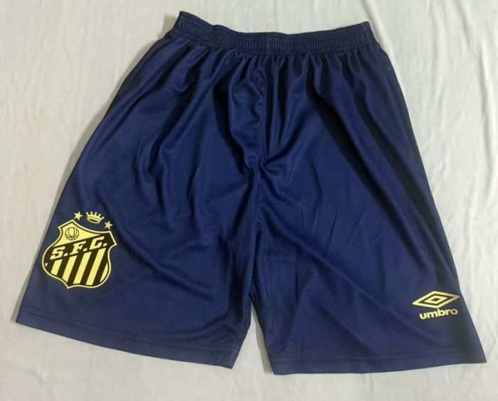 Fans Version 2025-2026 Santos Dark Blue Soccer Training Shorts Football Shorts