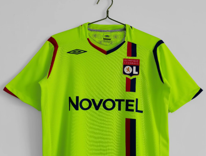Retro Jersey 2008-2009 Lyon Third Away Green Soccer Jersey Vintage Olympique Lyonnais Football Shirt