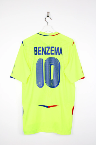 Retro Jersey 2008-2009 Lyon BENZEMA 10 Third Away Green Soccer Jersey Vintage Olympique Lyonnais Football Shirt
