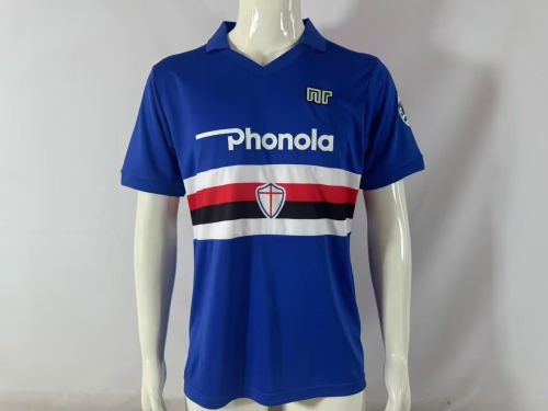 Retro Jersey 1984-1988 Sampdoria Home Soccer Jersey Vintage Football Shirt
