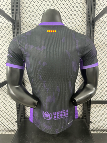 Barca Camisetas de Futbol Player Version 2025-2026 Barcelona Black/Purple Soccer Jersey