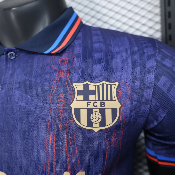Barca Camisetas de Futbol Player Version 2025-2026 Barcelona Dark Blue Special Version Soccer Jersey