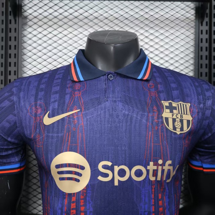 Barca Camisetas de Futbol Player Version 2025-2026 Barcelona Dark Blue Special Version Soccer Jersey