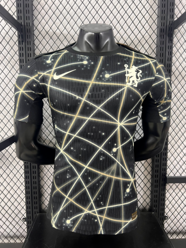 Player Version 2025-2026 Chelsea Black/Yellow Special Edition Soccer Jersey Football Shirt