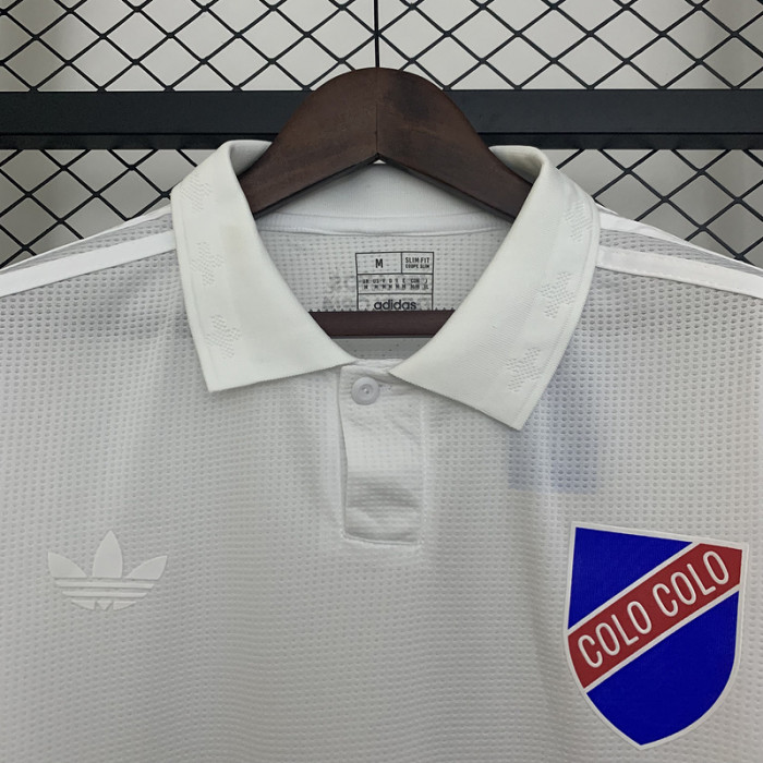Fan Version 2025-2026 Colo-Colo 100th Anniversary White Soccer Jersey Football Shirt