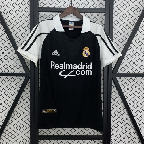 Retro Shirt 2001-2002 Real Madrid Away Black Vintage Soccer Jersey