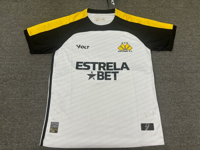 Fan Version 2025-2026 Criciúma Away White Soccer Jersey Criciuma Football Shirt