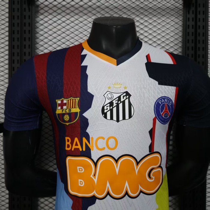 Player Version Neymar Jr Team Combine Version 2025-2026 Santos Barcelona Brazil PSG Soccer Jersey Football Shirt
