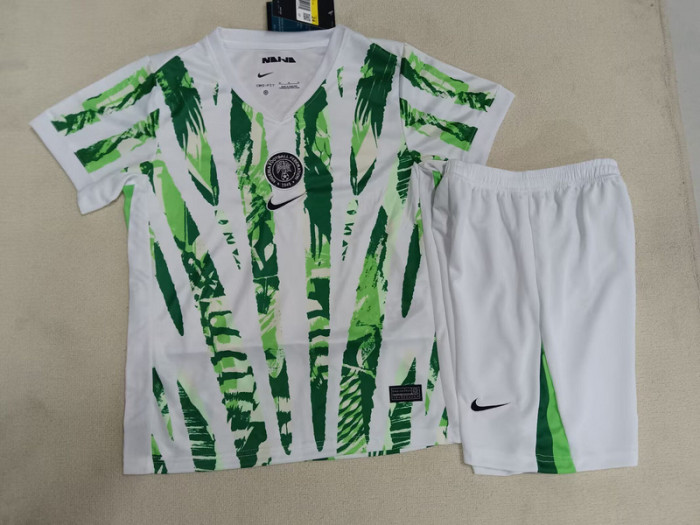 Youth Uniform Kids Kit 2025 Nigeria Home Soccer Jersey Shorts Child Football Set