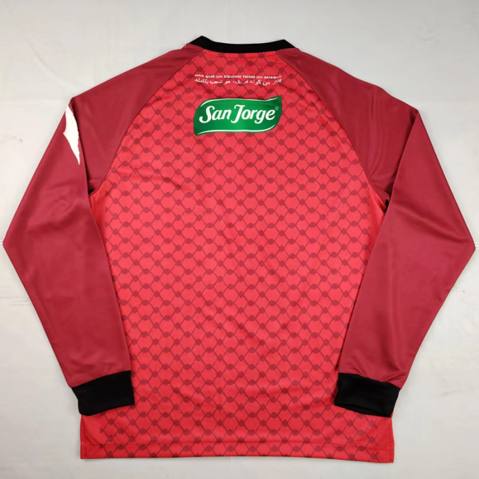 Long Sleeve Fans Version 2025-2026 Club Deportivo Palestino Red Soccer Jersey