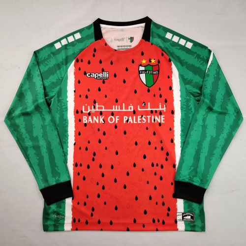 Long Sleeve Fans Version 2025-2026 Club Deportivo Palestino Third Away Soccer Jersey