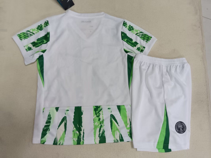 Youth Uniform Kids Kit 2025 Nigeria Home Soccer Jersey Shorts Child Football Set