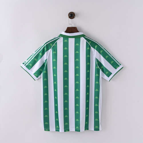 with Sponor Logo Retro Jersey 1995-1997 Real Betis Home Soccer Jersey Vintage Football Shirt