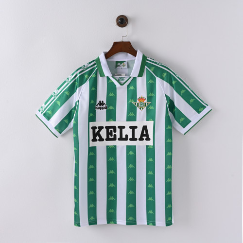 with Sponor Logo Retro Jersey 1995-1997 Real Betis Home Soccer Jersey Vintage Football Shirt
